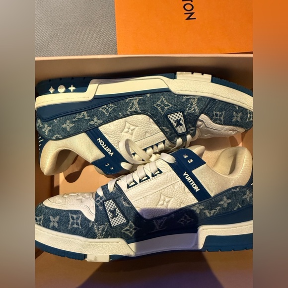 Louis Vuitton Trainers, Blue, Size 13, Like New with Box - Picture 8 of 11